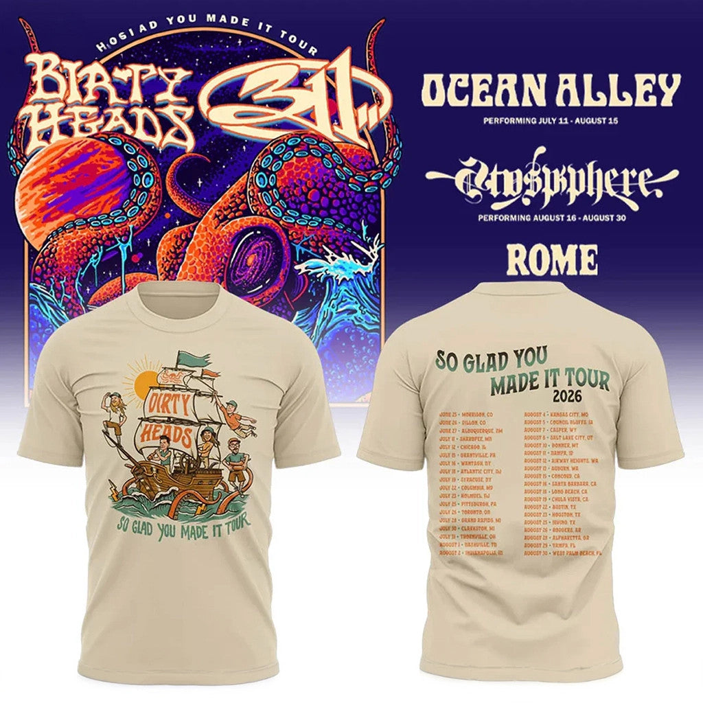 Dirty Heads Shirt Dirty Heads x 311 Band Merch So Glad You Made It Tour T-Shirt Gifts For Fans - Merchluma
