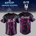 Kpop Demon Hunters Night X New York Mets Saja Boys 2026 Jersey NY Mets Merch Fan Gifts - Merchluma