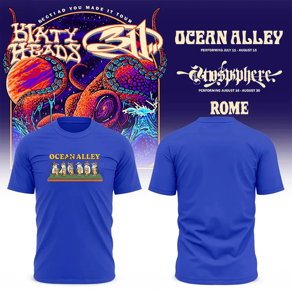 Ocean Alley Shirt Royal Dirty Heads x 311 Band Merch So Glad You Made It Tour 2026 T-Shirt - Merchluma