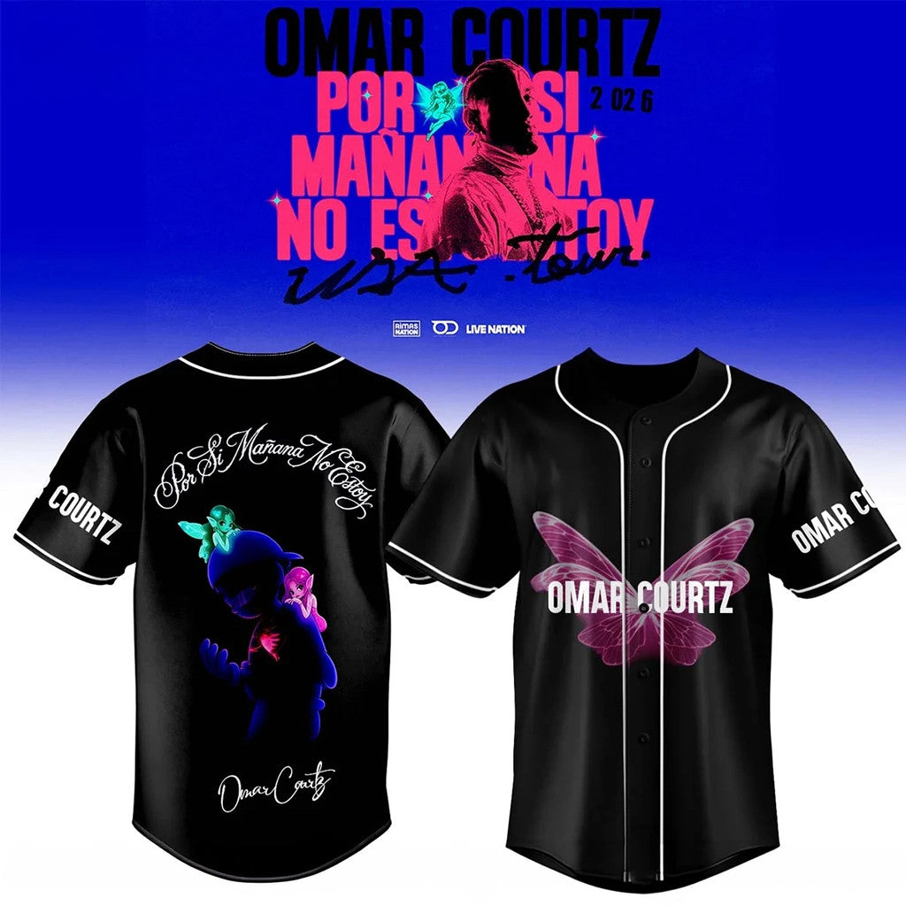 Omar Courtz Por Si Manana No Estoy World Tour 2026 Baseball Jersey Omar Courtz Merch - Merchluma
