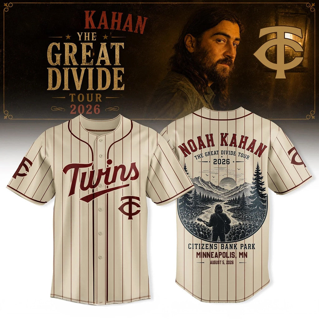 Noah Kahan The Great Divide Tour 2026 Baseball Jersey Noah Kahan Merch Useful Gift For Brother - Merchluma