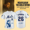 New York Mets X Noah Kahan The Great Divide Tour 2026 Baseball Jersey New York Mets Merch Gift - Merchluma