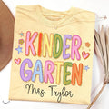 Custom Kindergarten Teacher Shirt First Day Kinder Matching Group T-Shirt Back To School Shirt - Merchluma