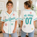 Custom 3rd Grade Teacher Florals Baseball Jersey Back To School Shirt Teacher Apparel Women - Merchluma