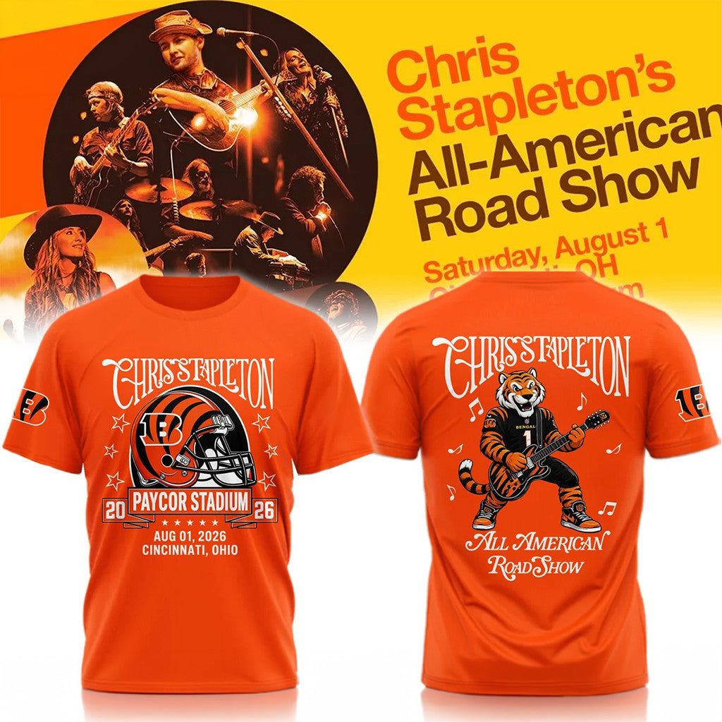 Chris Stapleton X Cbengals 2026 All American Road Show T-Shirt Chris Stapleton Merch Fan Gift - Merchluma