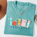 Cute School Supplies Shirt Back To School Teacher T-Shirt Crayon Pencil Notebook Tee Teacher Gifts - Merchluma