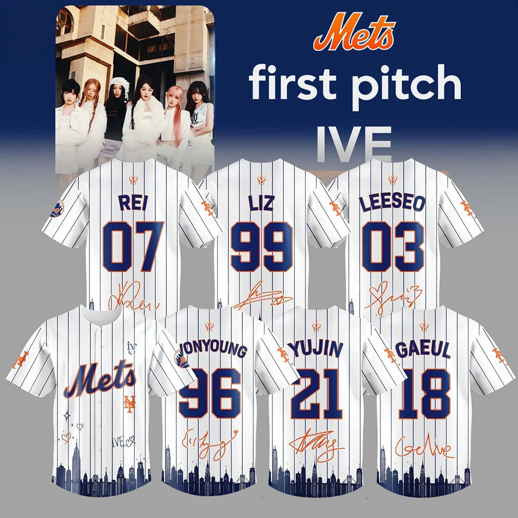 New York Mets x Ive 2026 Baseball Jersey NY Mets Merch Gifts For Baseball Lovers - Merchluma
