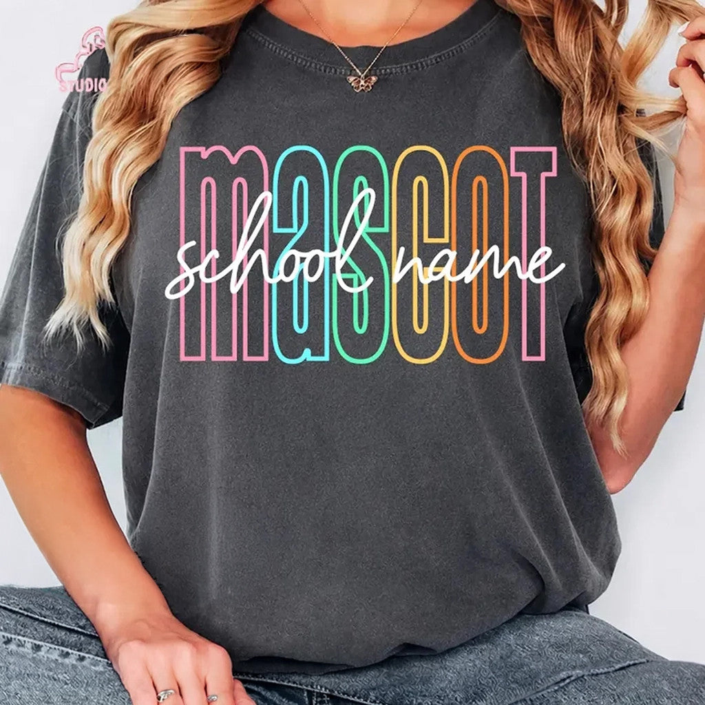 Custom Mascot School Shirt School Spirit Tee Back To School Teacher Student T-Shirt Gifts - Merchluma