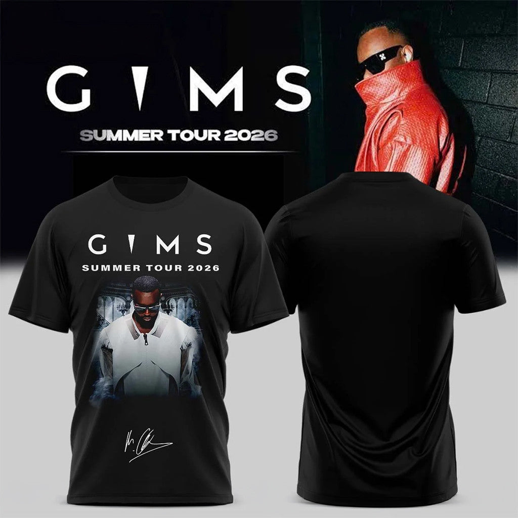 GIMS Summer Tour 2026 Signature Shirt Black GIMS Merch Best Gifts For Music Lovers - Merchluma