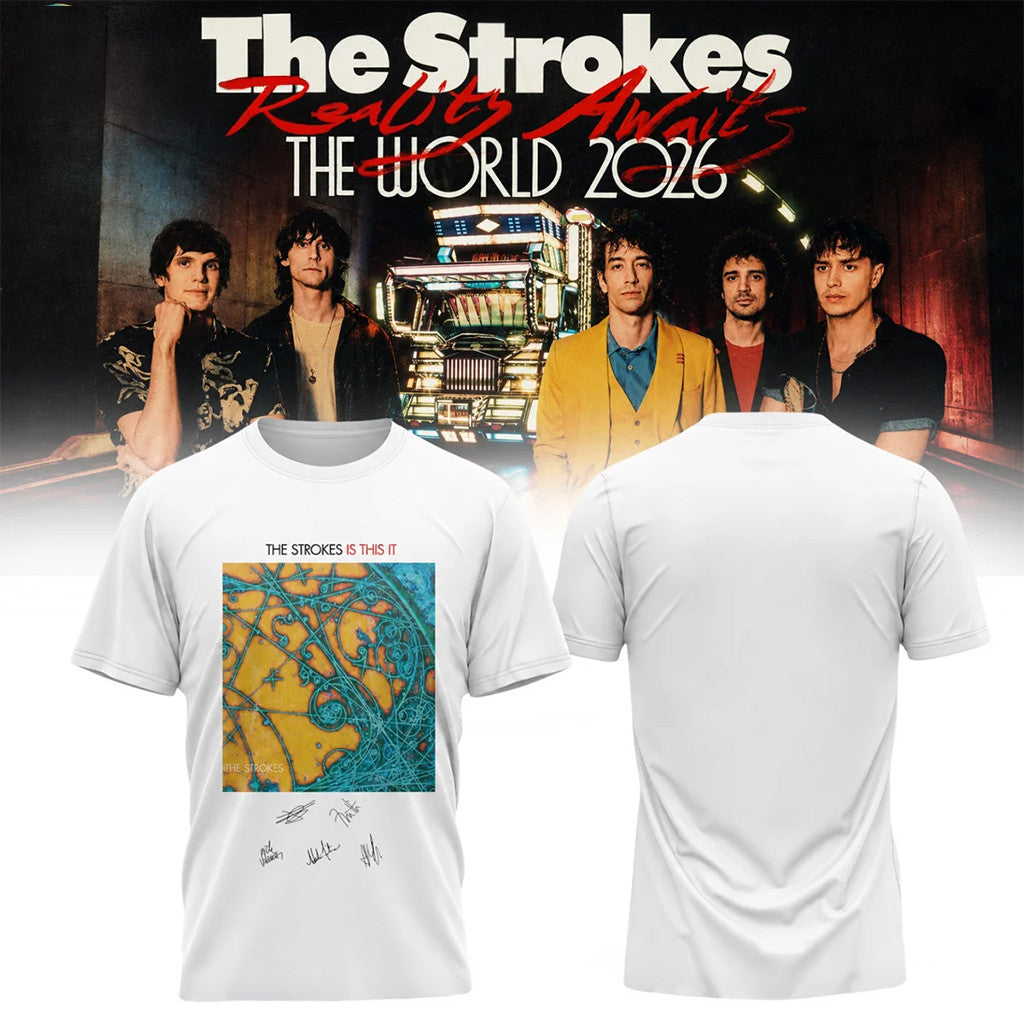 The Strokes Merch Reality Awaits The World Tour 2026 T-Shirt Birthday Gift For Brother - Merchluma