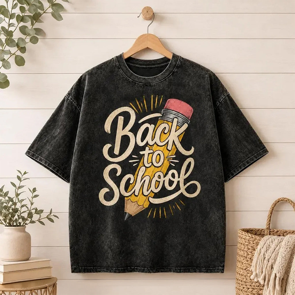 Vintage Back To School Pencil T-Shirt Back To School Season Shirt Birthday Present For Men - Merchluma
