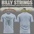 Billy Strings Tour 2026 Shirt Billy Strings Austin Summer 2026 Merchandise Light Blue - Merchluma
