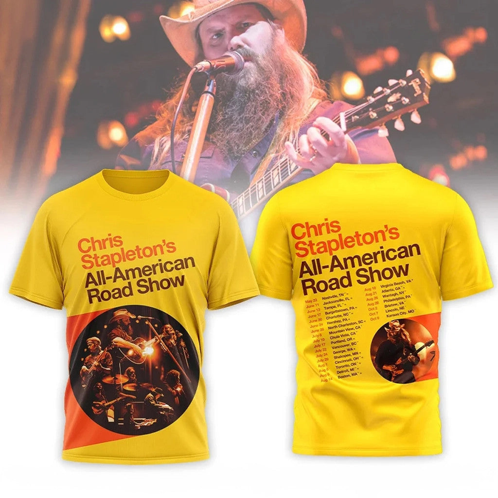 Chris Stapleton 2026 All American Road Show T-Shirt Chris Stapleton Merch Gift For Brother - Merchluma