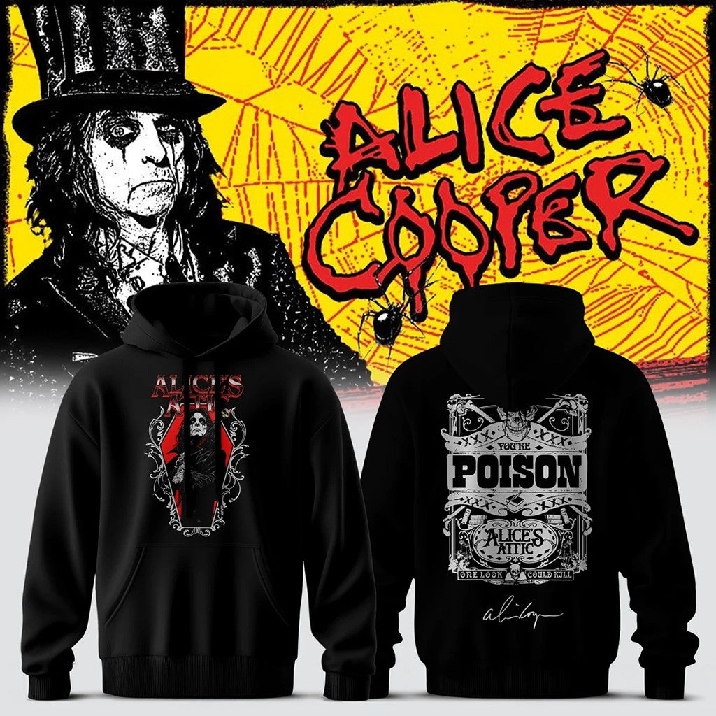 Alice Cooper Alice's Attic Tour 2026 Hoodie Alice Cooper Merch Gift Ideas For Him - Merchluma