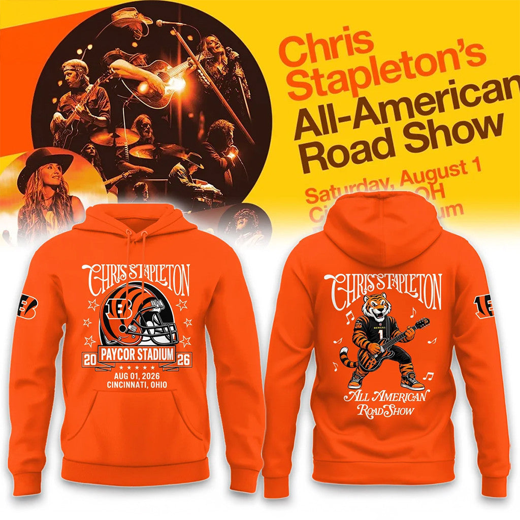 Chris Stapleton X Cbengals 2026 All American Road Show Hoodie Chris Stapleton Merch Fan Gift Idea - Merchluma