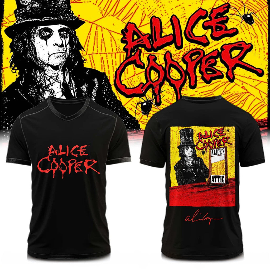 Alice Cooper Alice's Attic Tour 2026 T-Shirt Alice Cooper Merch Gifts Ideas For Him - Merchluma