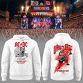 ACDC x Ohio State Buckeyes Merch ACDC Power Up Tour 2026 At Ohio Stadium Hoodie White Gifts - Merchluma