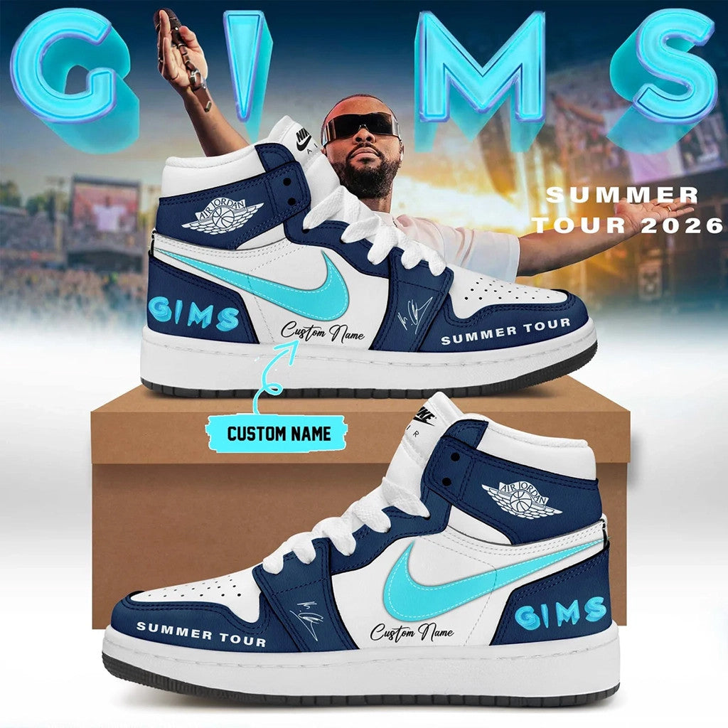 Custom GIMS Summer Tour 2026 Signature Sneakers GIMS Merch Music Lover Gift Ideas For Him - Merchluma