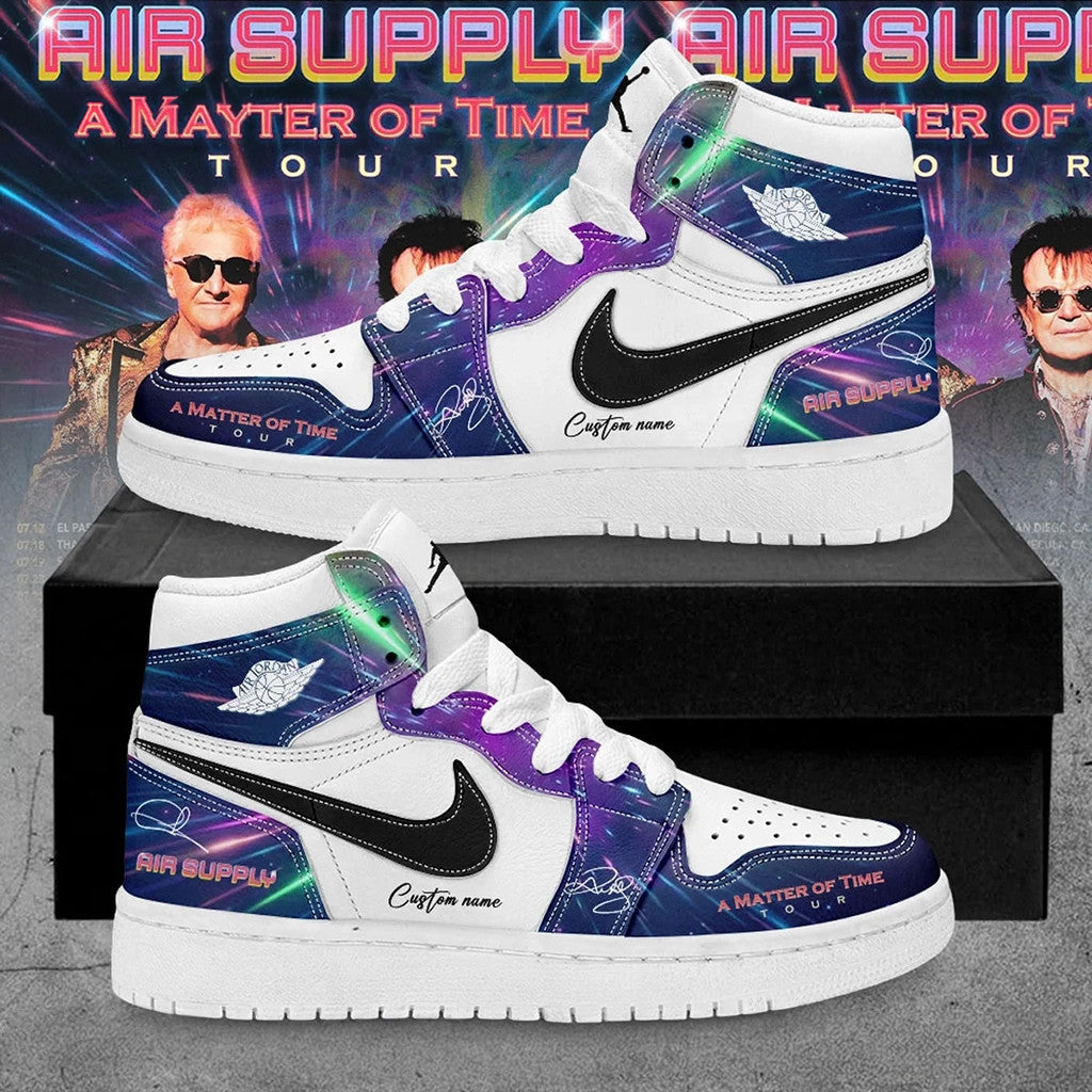 Custom Name Air Supply A Matter Of Time Tour Shoes Air Supply Merch Cool Gifts For Fans - Merchluma