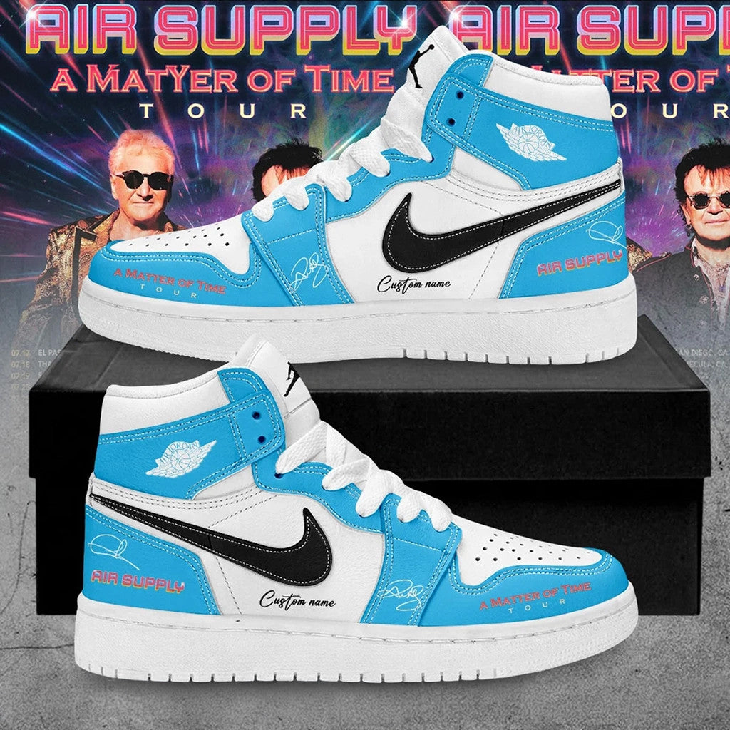 Custom Name Air Supply A Matter Of Time Tour Shoes Air Supply Merch Minimalist Gifts For Fans - Merchluma