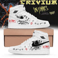 Custom Trivium Merch In Flames The Crown In The Grave Tour Sneakers White Gifts For Music Lovers - Merchluma