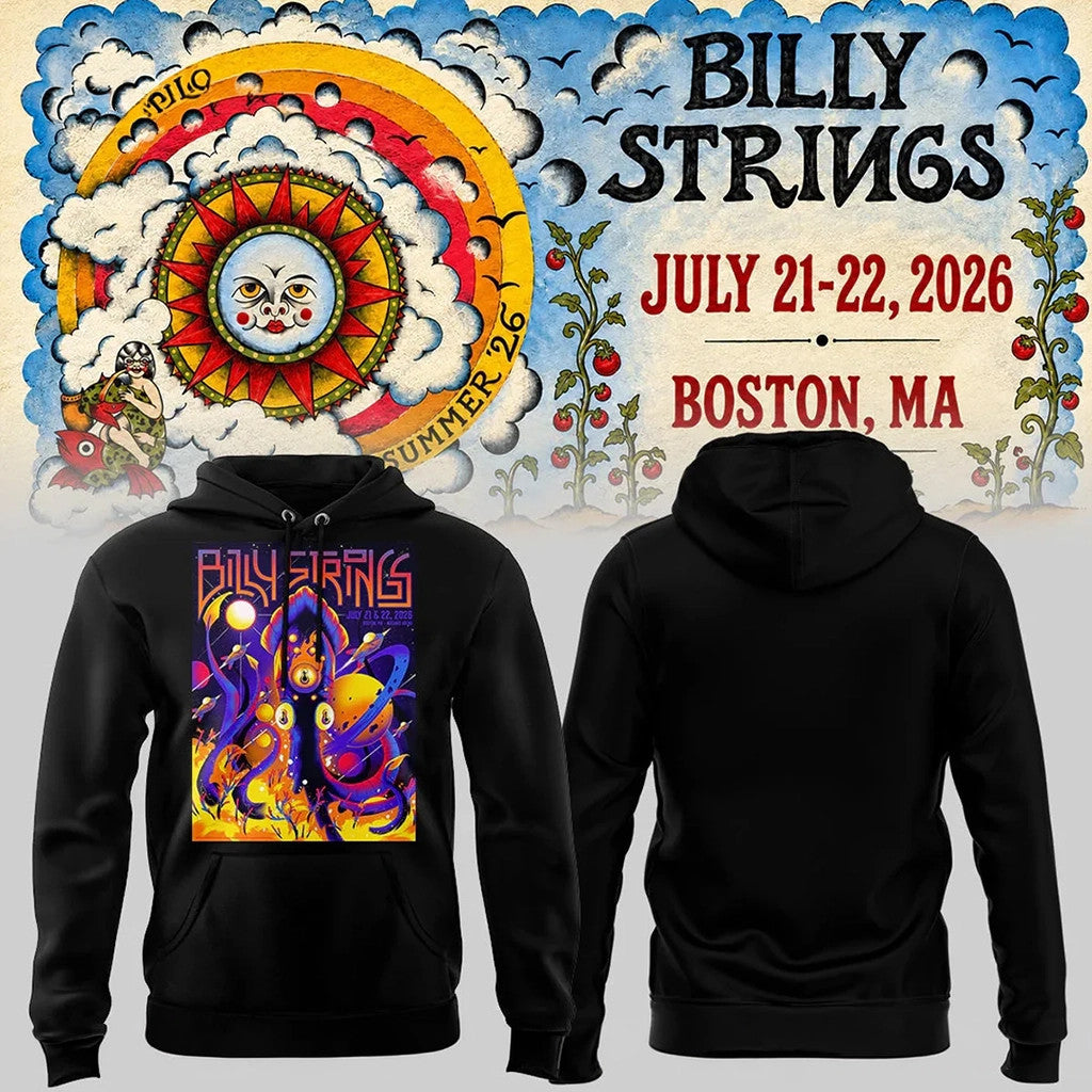 Billy Strings Tour 2026 Hoodie Black Billy Strings Merch Gift Ideas For Music Lovers - Merchluma