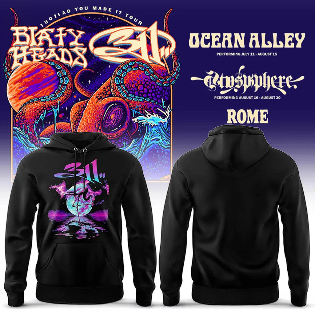Dirty Heads x 311 So Glad You Made It Tour 2026 Mystic Flamingo Hoodie Dirty Heads x 311 Merch - Merchluma