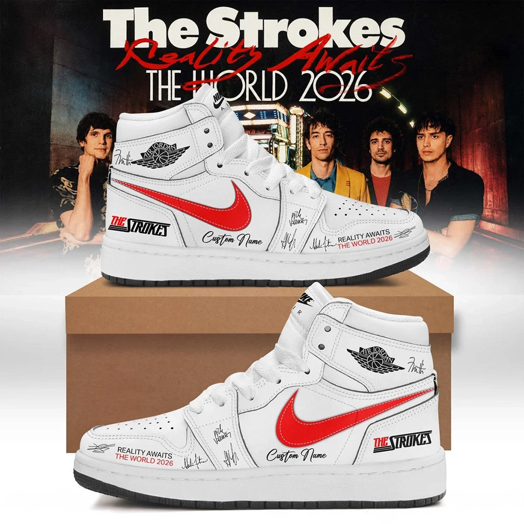 Personalized The Strokes Reality Awaits The World Tour 2026 Shoes The Stroke Merch Birthday Gift - Merchluma