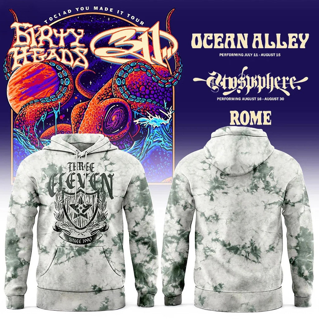 Dirty Heads x 311 Band Merch So Glad You Made It Tour 2026 Three Eleven Hoodie Dirty Heads Merch - Merchluma