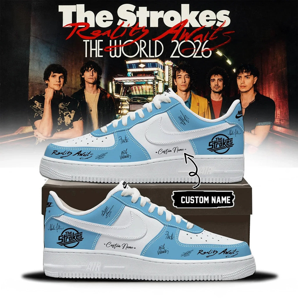 Personalized The Strokes Merch Reality Awaits The World Tour 2026 Shoes Best Gifts For Him - Merchluma
