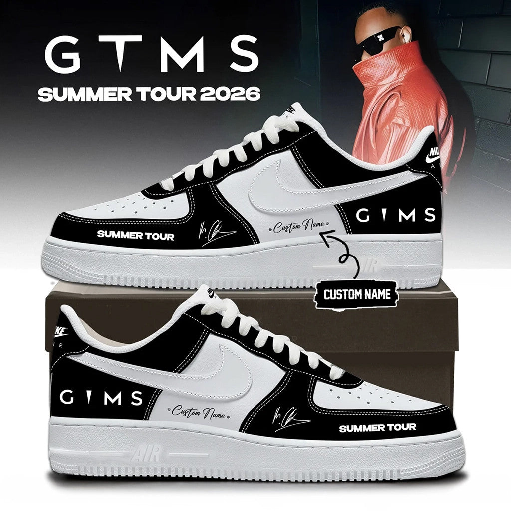 Personalized GIMS Summer Tour 2026 Signature Sneakers GIMS Merch Black White Shoes Fan Gifts - Merchluma