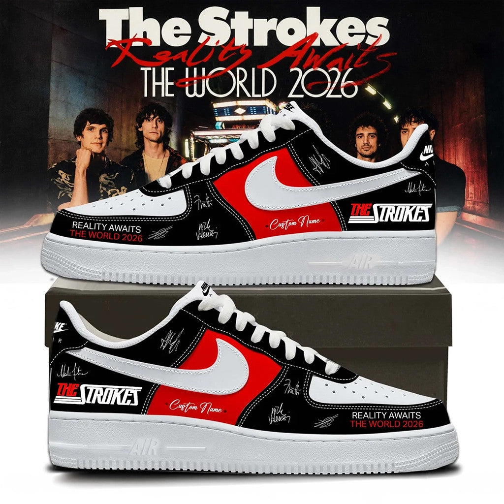 Personalized The Strokes Merch Reality Awaits The World Tour 2026 Shoes Present For Him - Merchluma