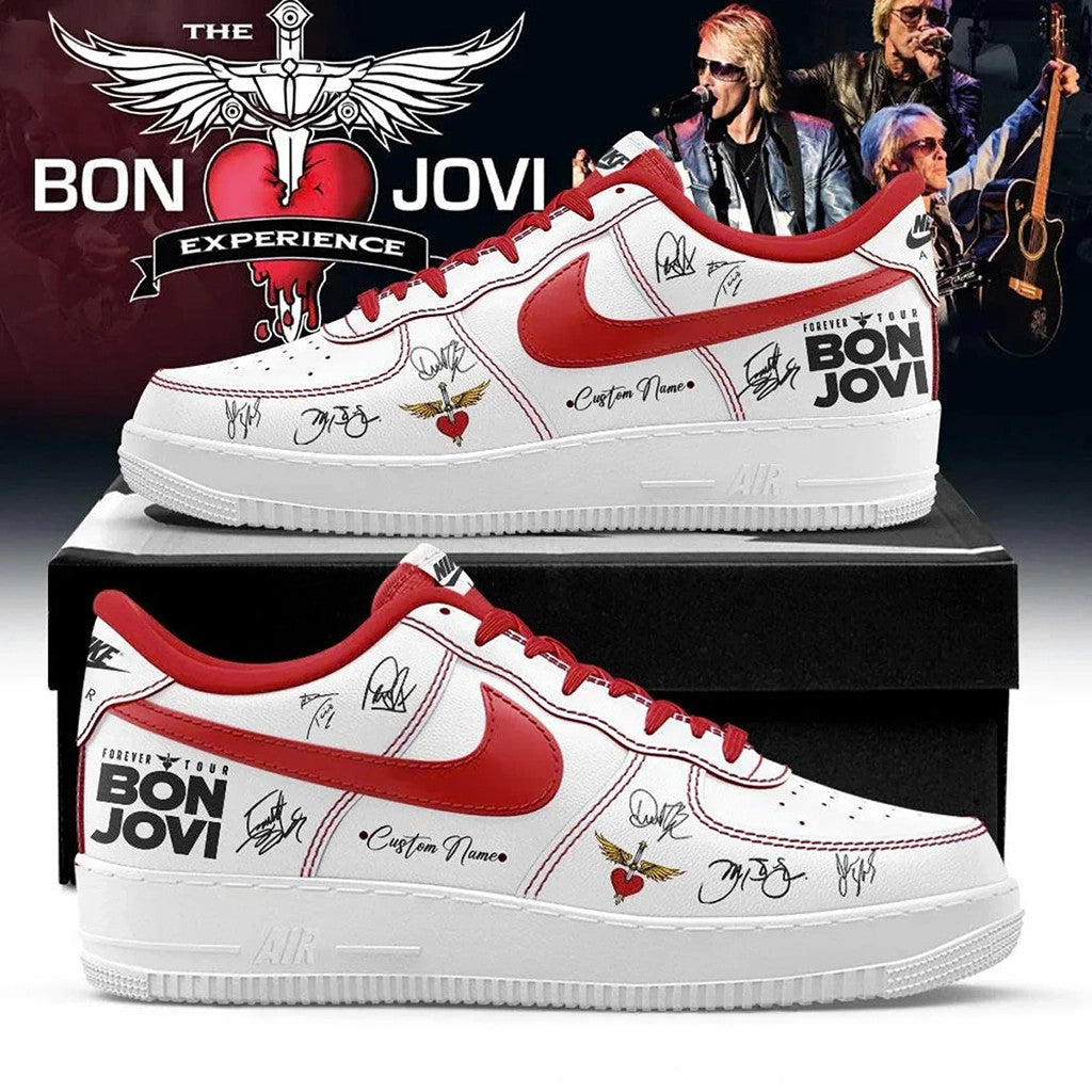 Personalized Bon Jovi Forever Tour Shoes Bon Jovi Merch Gifts For Him - Merchluma