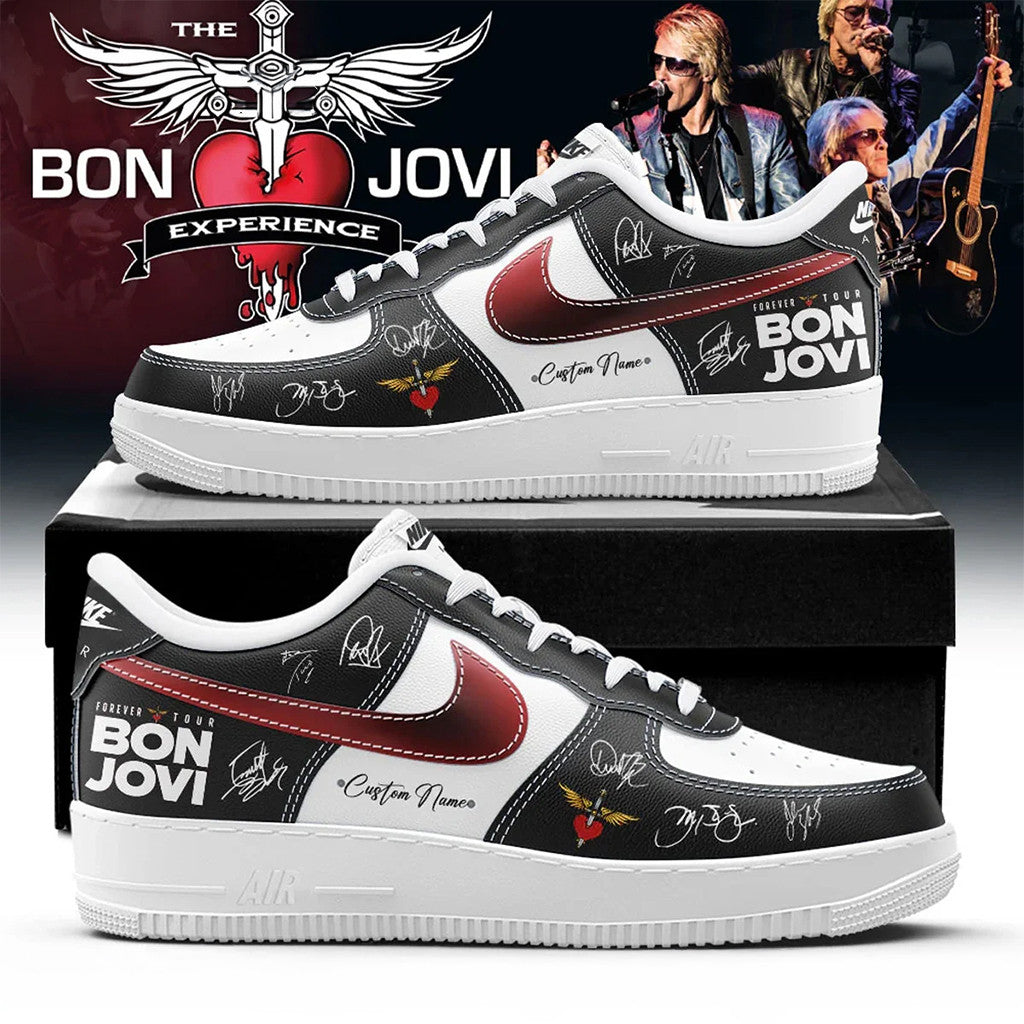 Personalized Bon Jovi Forever Tour Shoes Bon Jovi Merch Gift Ideas For Husband - Merchluma
