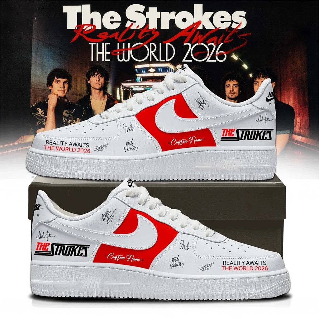 Personalized The Strokes Reality Awaits The World Tour 2026 Shoes The Stroke Merch Gifts Ideas - Merchluma