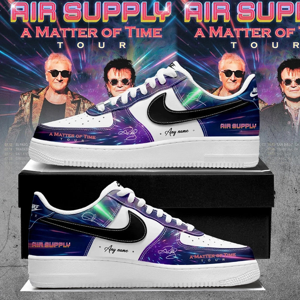 Custom Name Air Supply A Matter Of Time Tour Shoes Air Supply Merch Birthday Gifts For Him - Merchluma