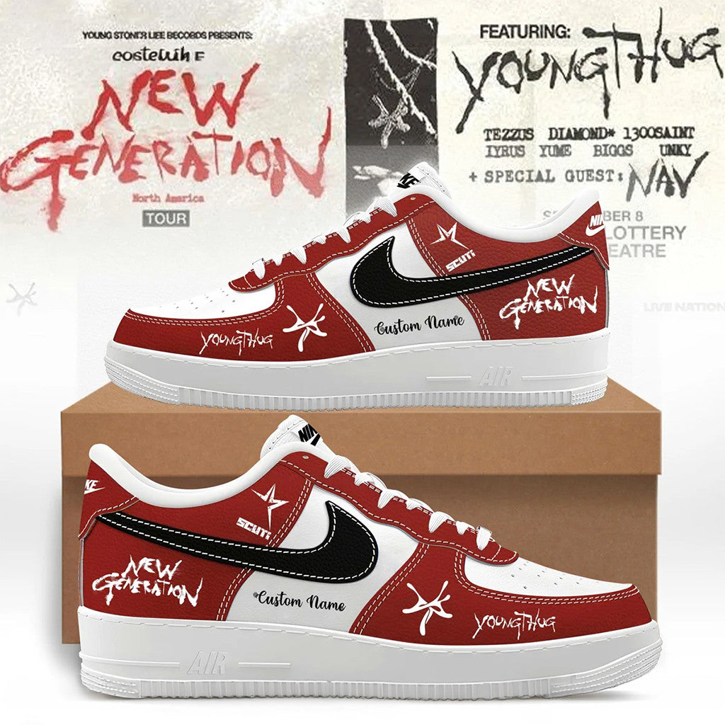 Personalized Young Thug The New Generation Tour Shoes Young Thug Merch Birthday Ideas For Men - Merchluma