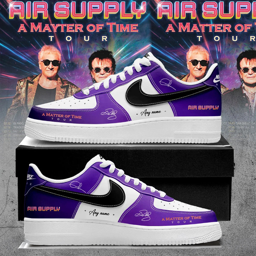 Custom Name Air Supply A Matter Of Time Tour Shoes Air Supply Merch Gifts For Teen Fans - Merchluma