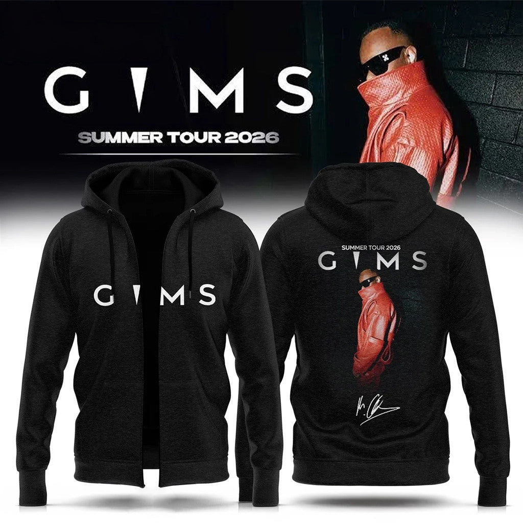 GIMS Summer Tour 2026 Signature Zip Hoodie GIMS Merch Gift Ideas For Music Lovers - Merchluma