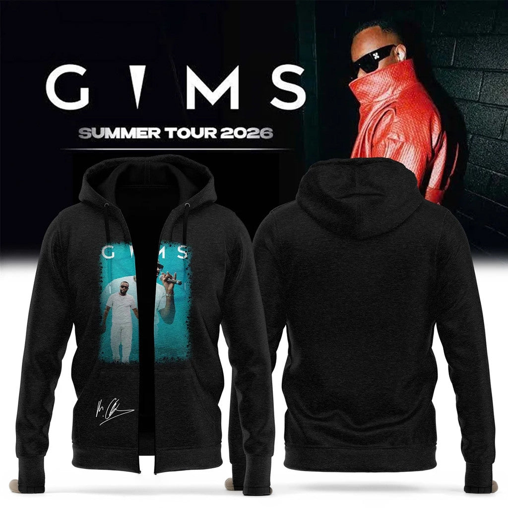 GIMS Summer Tour 2026 Signature Zip Hoodie GIMS Merch Gifts For People Who Like Music - Merchluma