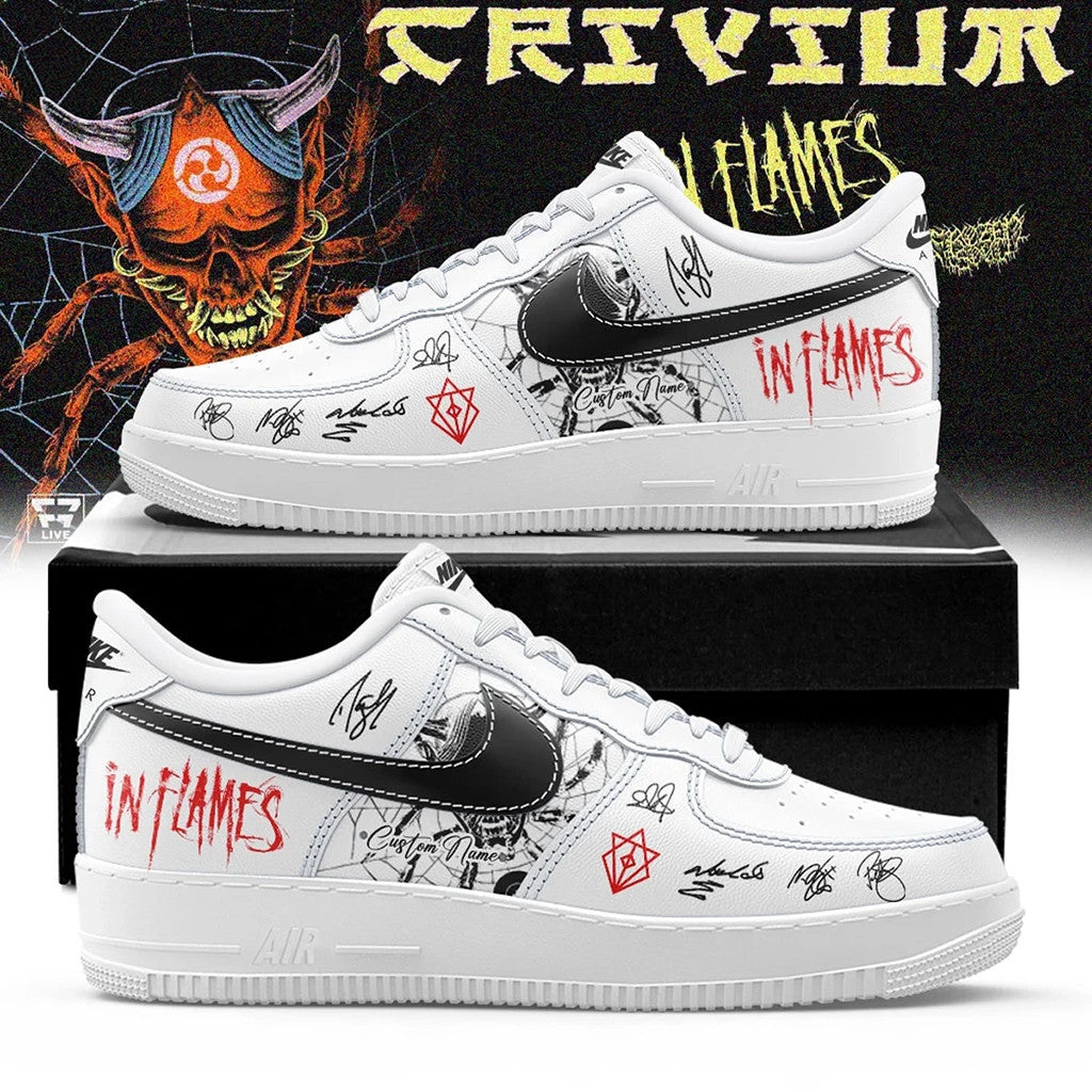 Custom Trivium Merch In Flames The Crown In The Grave Tour Sneakers Gifts For Music Fans - Merchluma