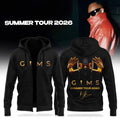 GIMS Summer Tour 2026 Signature Zip Hoodie GIMS Merch Presents For Music Lovers - Merchluma