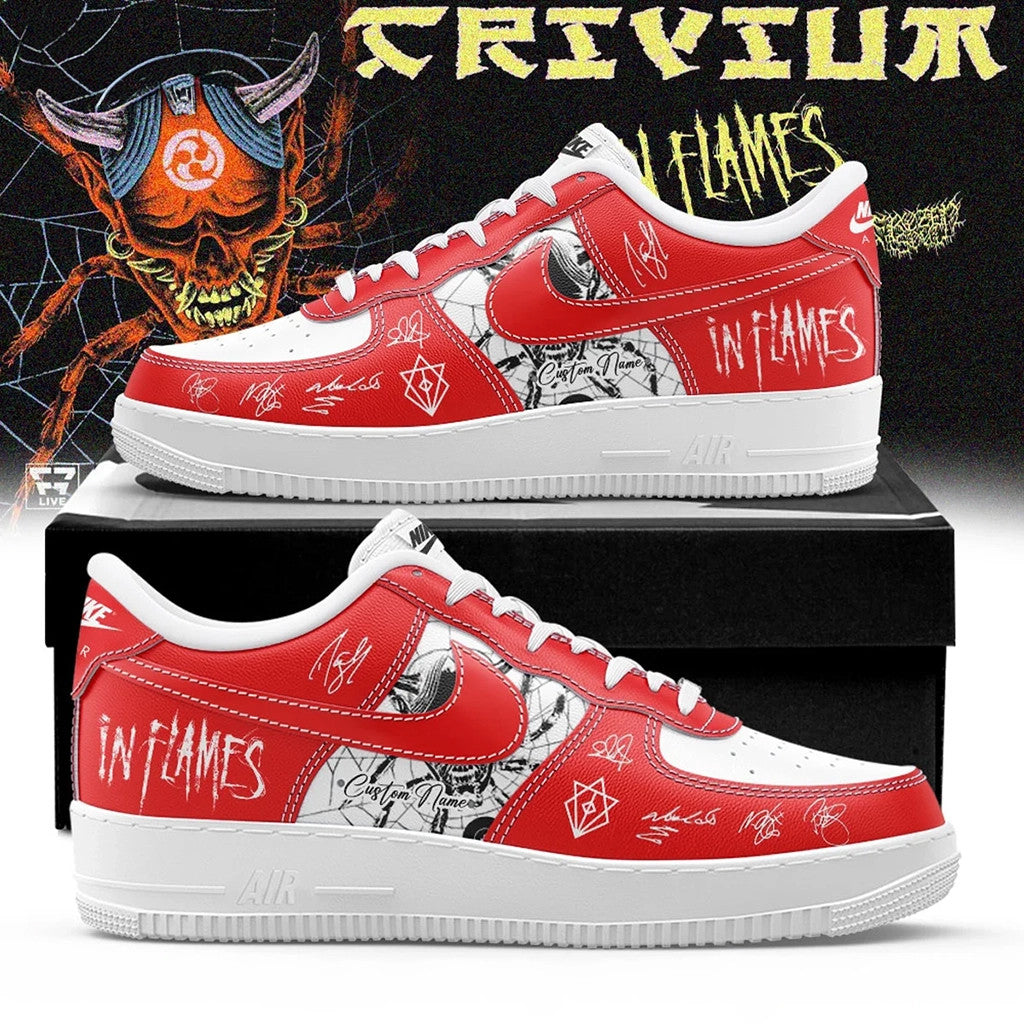 Custom In Flames The Crown In The Grave Tour Sneakers Trivium Merch Gifts For Fans - Merchluma