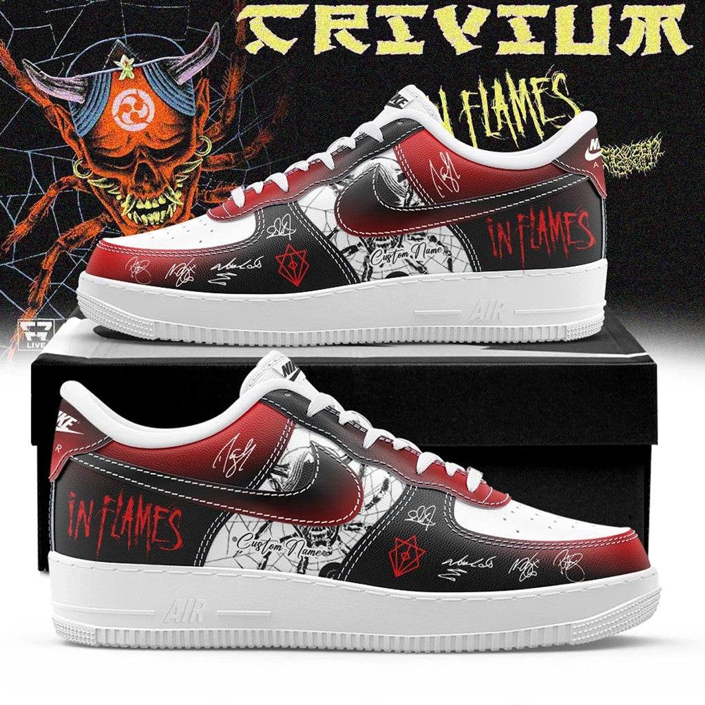 Custom Trivium Merch In Flames The Crown In The Grave Tour Sneakers Gifts For Brother - Merchluma
