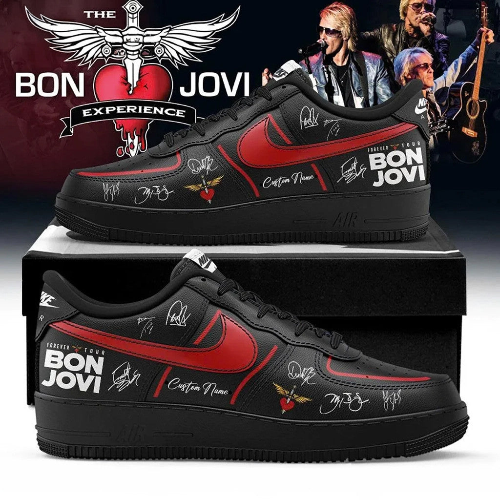 Personalized Bon Jovi Forever Tour Shoes Bon Jovi Merch Birthday Gift For Husband - Merchluma