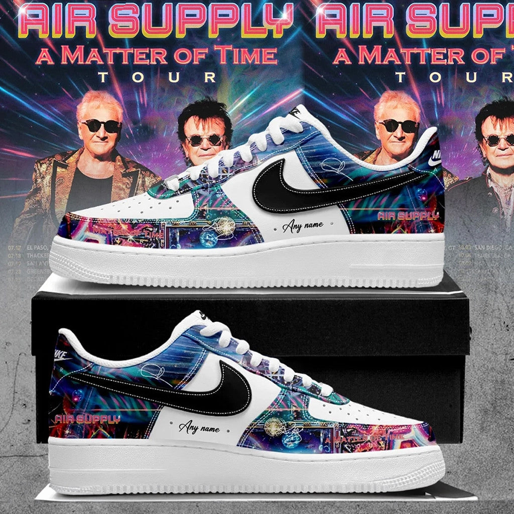 Custom Name Air Supply A Matter Of Time Tour Shoes Air Supply Merch Aesthetic Gifts For Fans - Merchluma