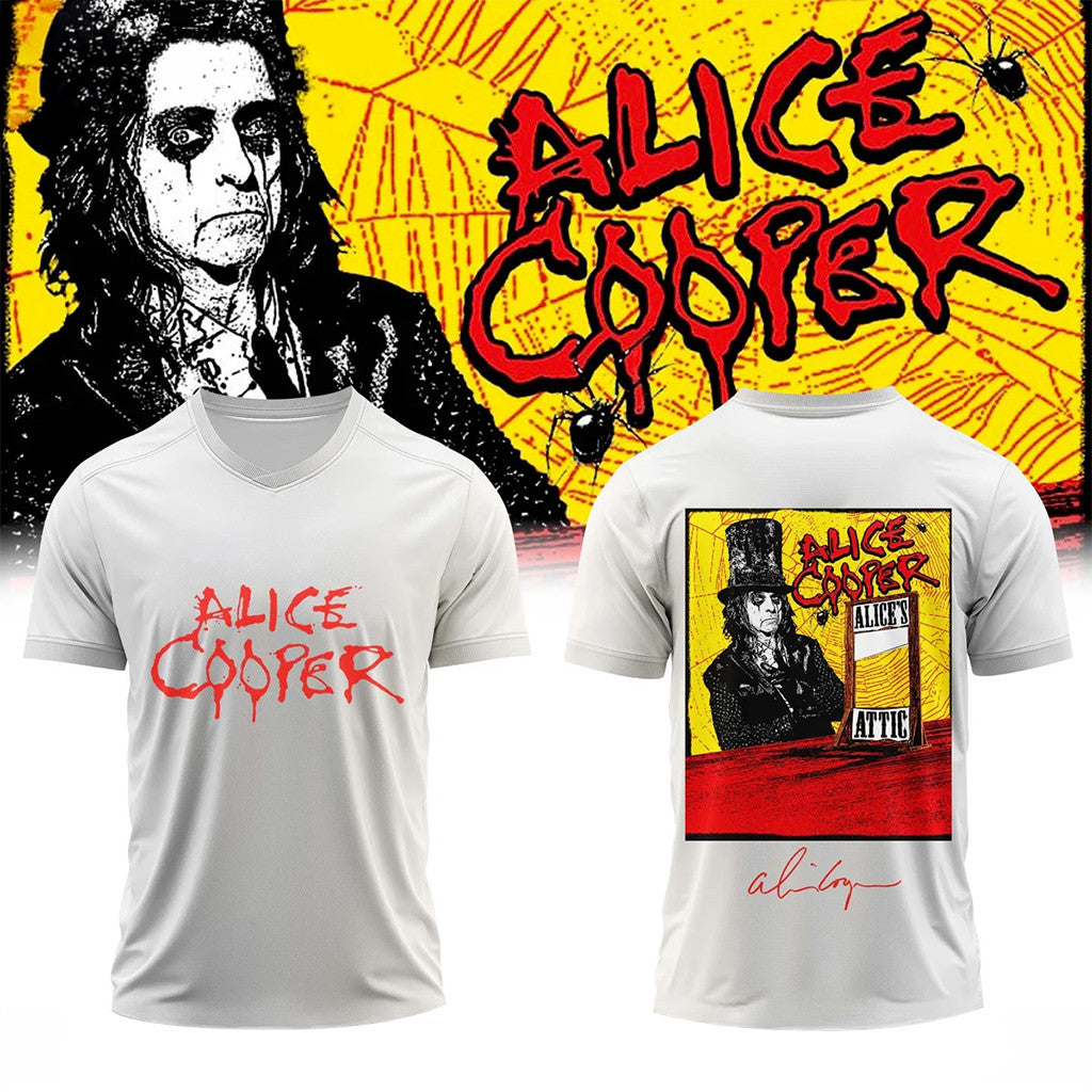 Alice Cooper Alice's Attic Tour 2026 T-Shirt Alice Cooper Merch Gift Ideas For Husband - Merchluma