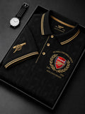 Arsenal 140th Anniversary Victoria Concordia Crescit Polo Shirt Arsenal FC Merch Dad Gifts - Merchluma
