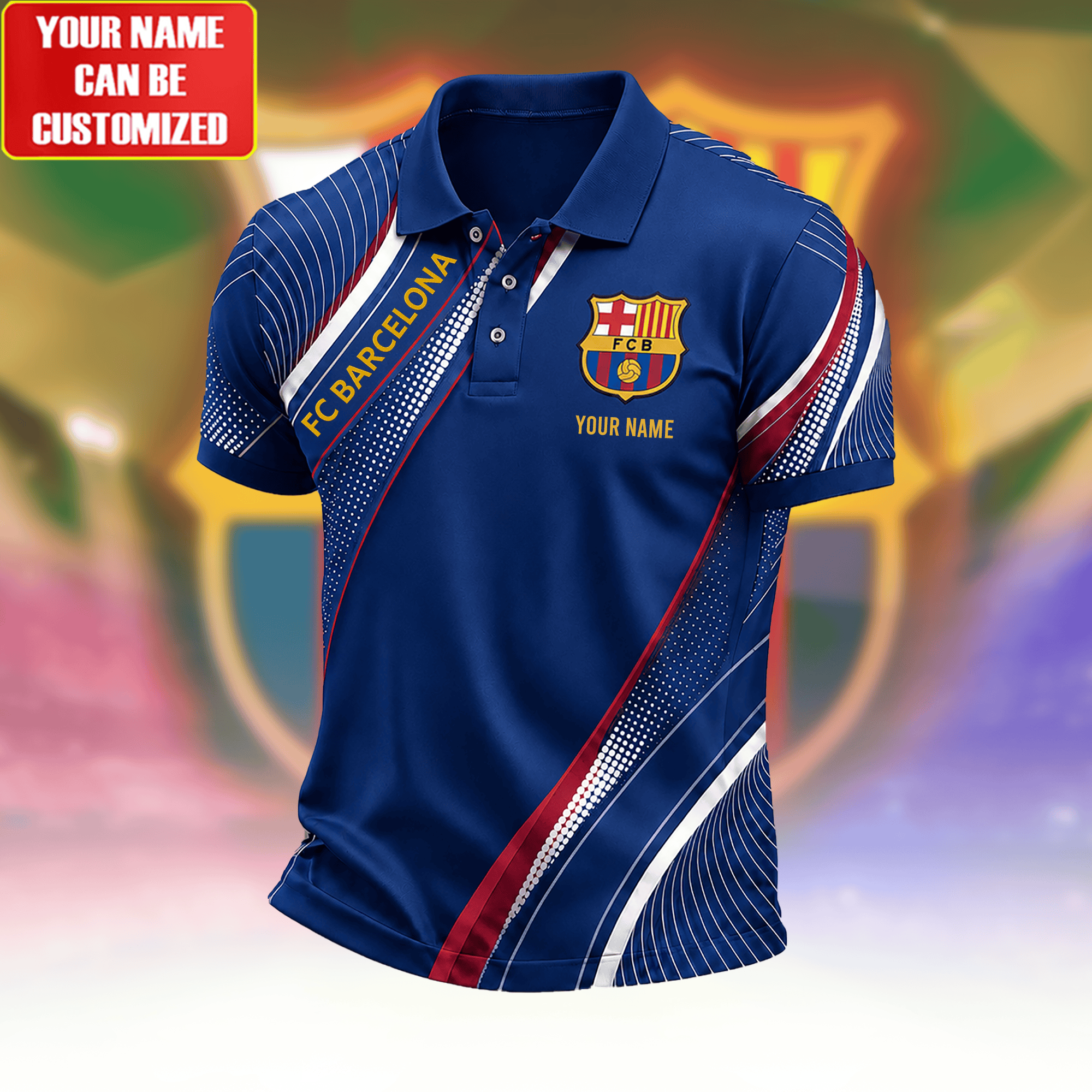 Personalized Barca FC Sport Polo Shirt FC Barcelona Merch Presents For Football Lovers - Merchluma