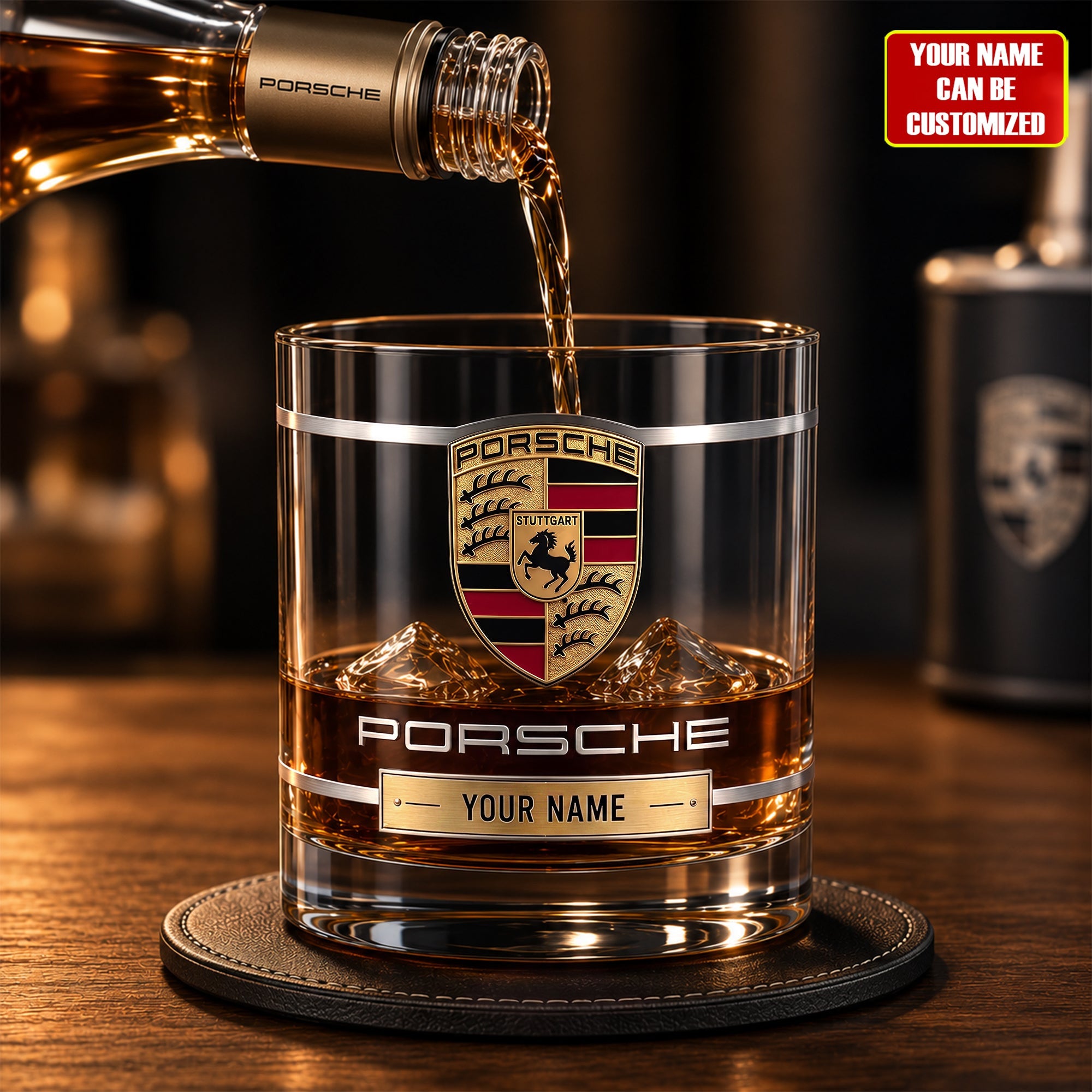 Personalized Pors Driven By Dreams 95TH Anniversary Whiskey Glass Present For Dad - Merchluma